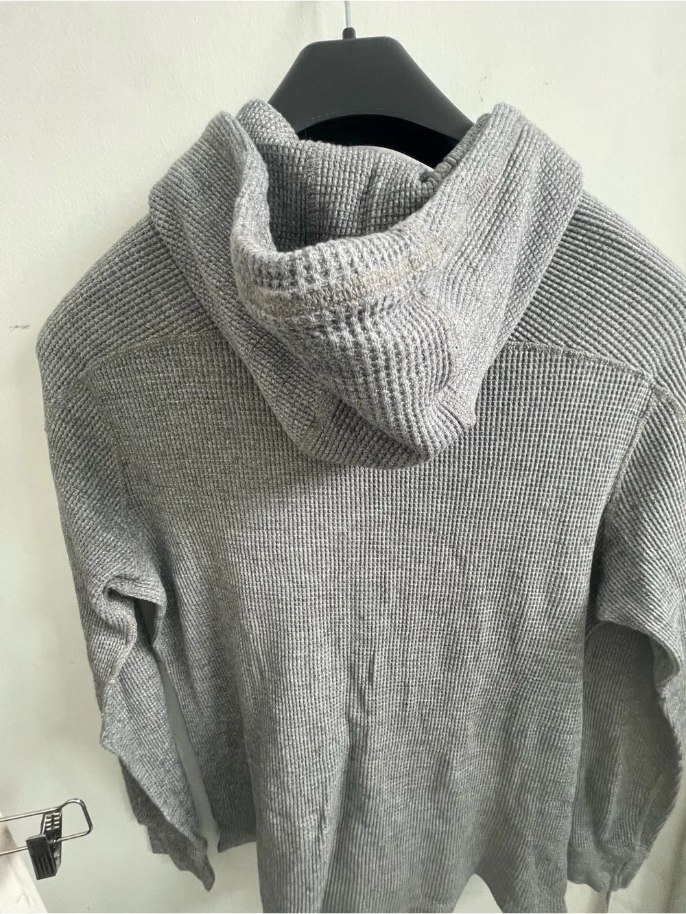 Polo by Ralph Lauren Gray Waffle-Knit Hooded Pullover